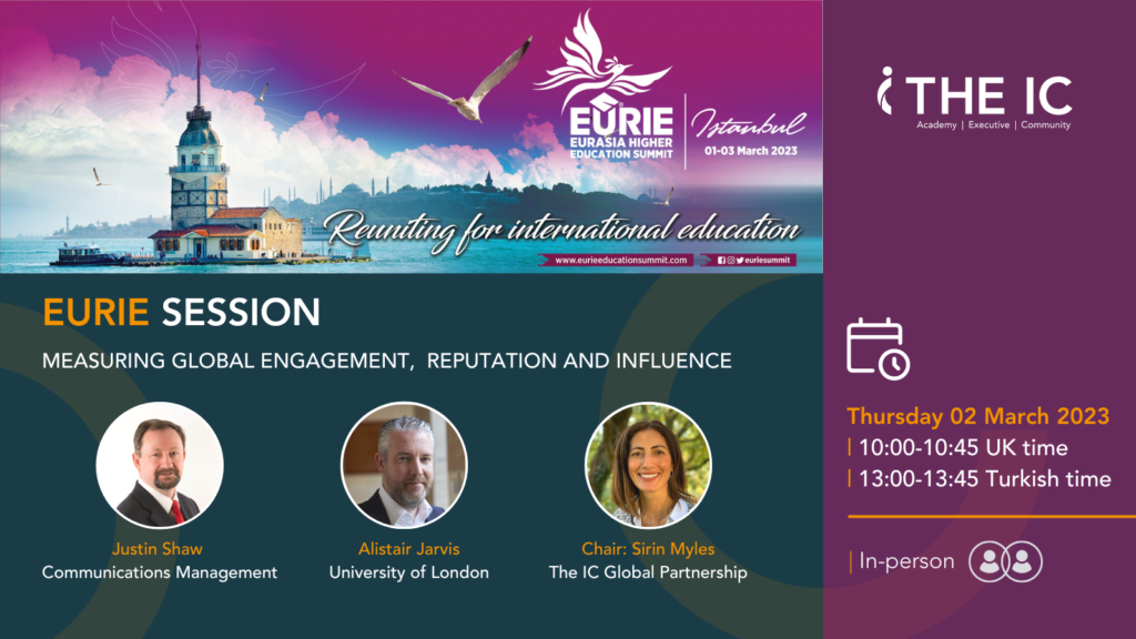 The IC Session at EURIE 2023: Measuring Global Engagement, Reputation and Influence