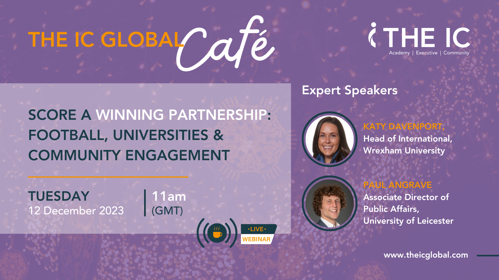 The IC Global Café: Score a winning partnership: football, universities and community engagement