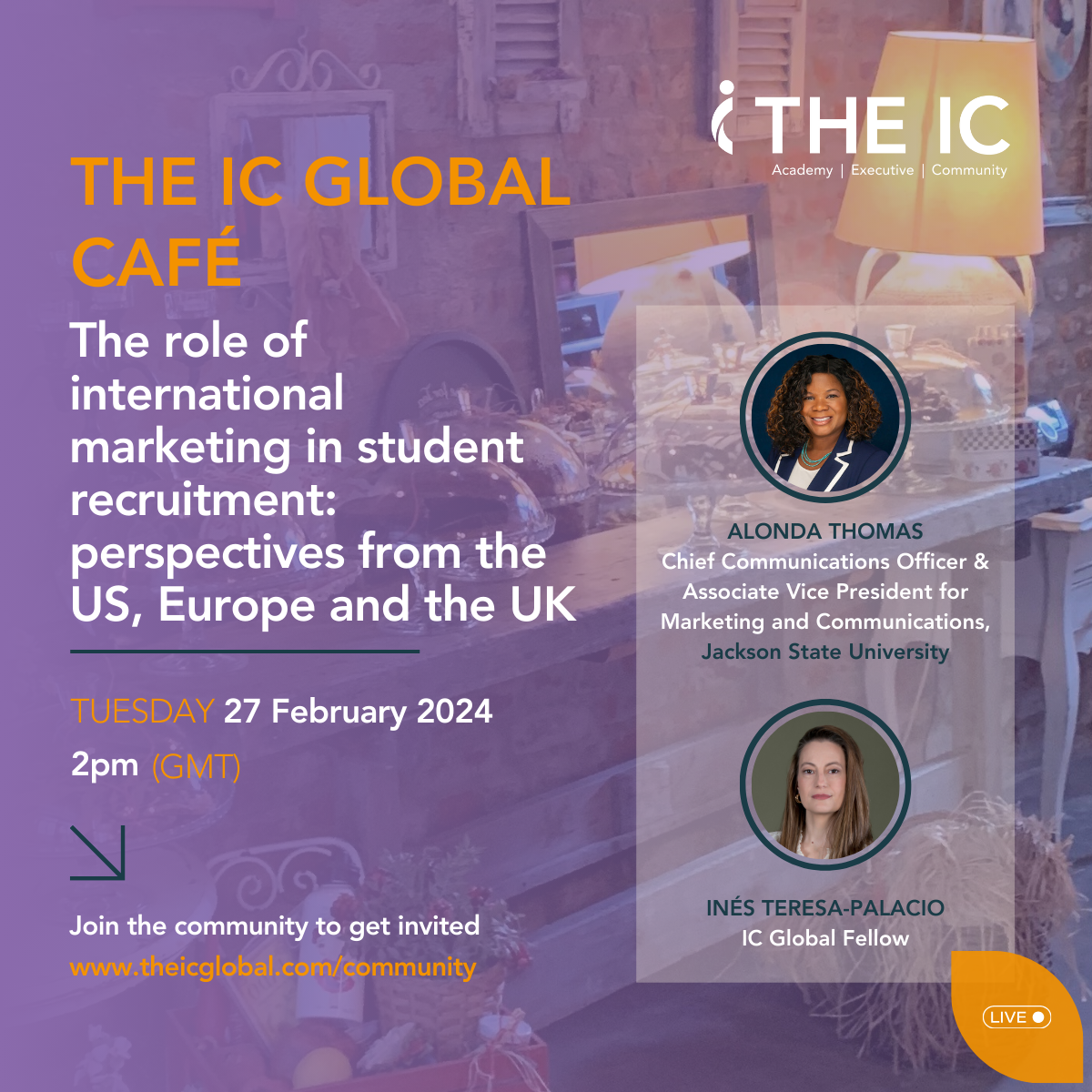 The IC Global Café: The role of international marketing in student recruitment: perspectives from the US, Europe and the UK
