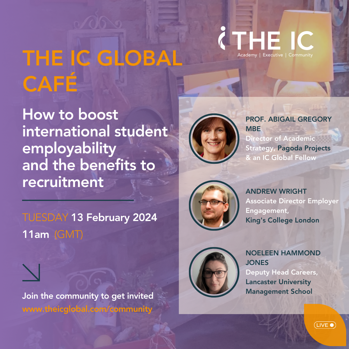The IC Global Café: How to boost international student employability and the benefits to recruitment