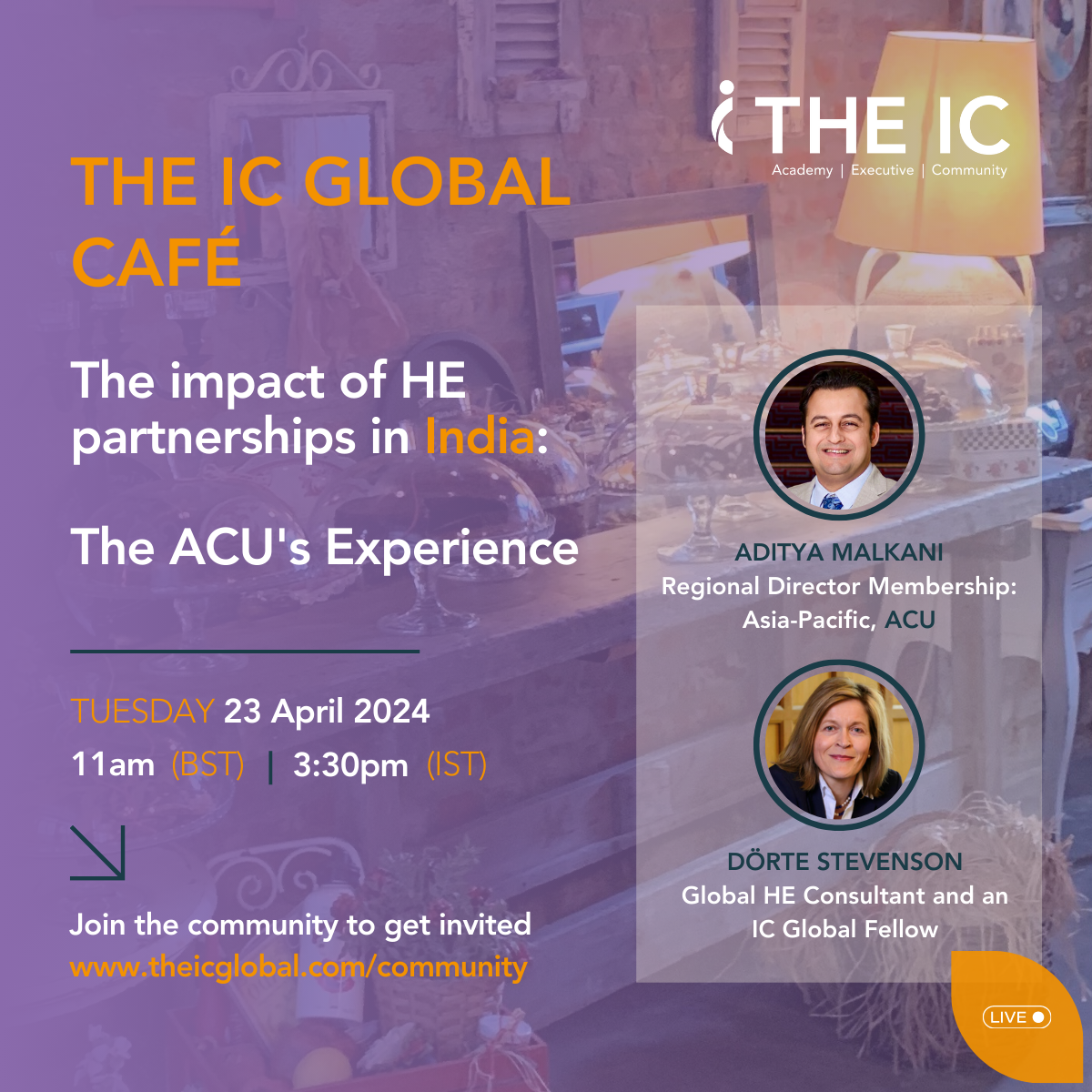The IC Global Café: The impact of HE partnerships in India: The ACU’s Experience
